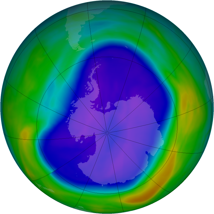 Antarctic ozone map for 19 September 2006